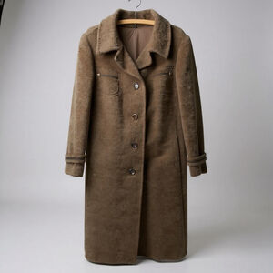 Your Sixth Sense 100% Rein Llama Wool Coat Brown Size 48 (16)